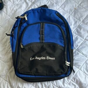 Blue and Black Backpack